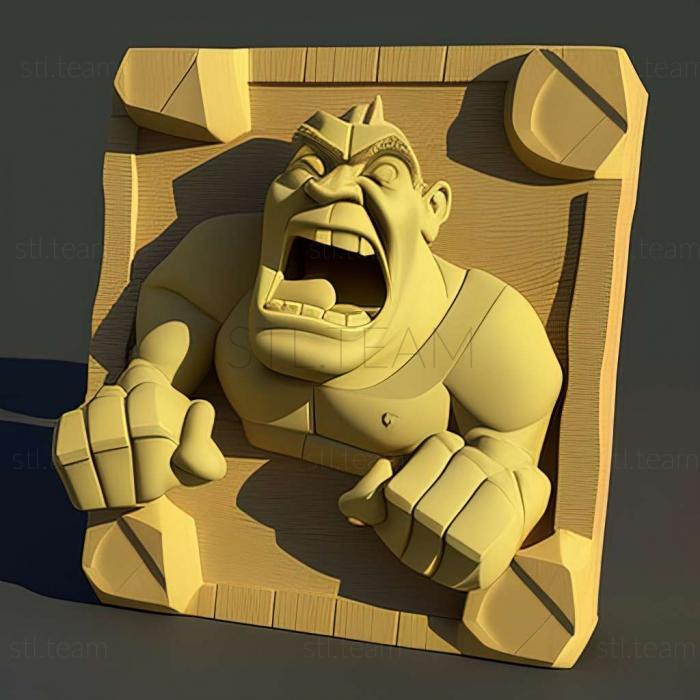 3D model Shrek Smash and Crash Racing game (STL)